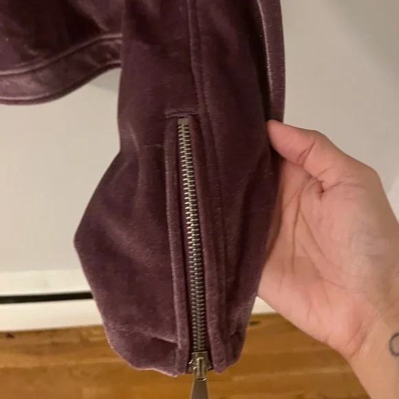 Velvet purple moto jacket - Picture 10 of 10